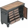 Duramax Rolling Tool Chest, Wood Top, 5 Drawer, Brown/Gray, Steel, Wood, 48 in W x 20 in D x 37 in H 68005-N